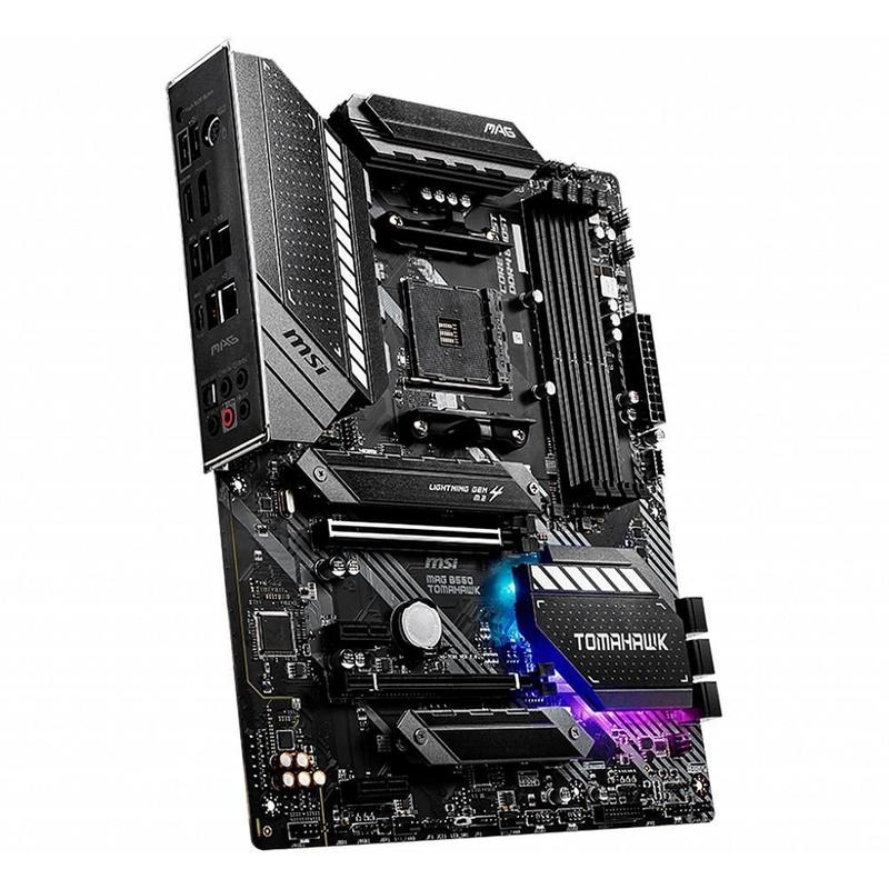 新品同様MSI MAG B550 TOMAHAWK ATX Ryzen5000 Placa-Mãe MSI MAG B550 Tomahawk, AMD AM4, ATX, DDR4, Preto - MAG